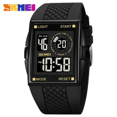 SKMEI Men Watches Countdown Digital Watch Boys Sport Chronograph LED Wristwatch