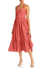 Bardot Women Riri Midi Dress Melon Size 2