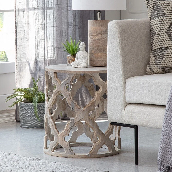 Quatrefoil cheap side table