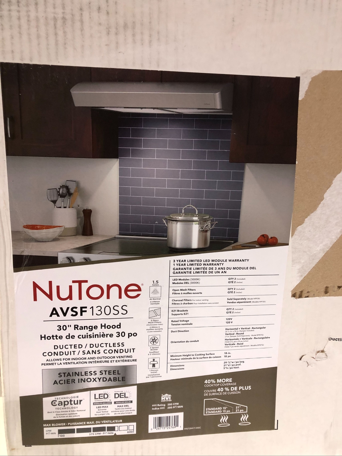 nutone mantra 36 inch range hood