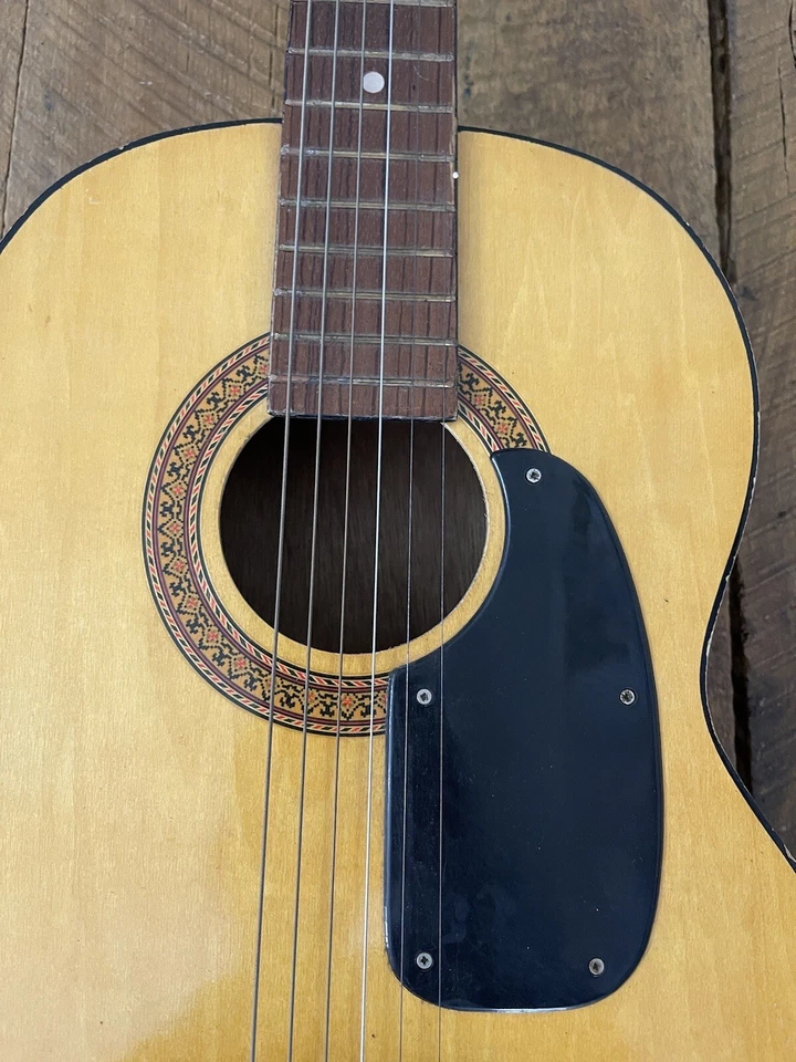 Vintage Korean Lindell Acoustic 6 String Parlor Guitar Natural CLEAN 1970s 60s - Image 3 of 4