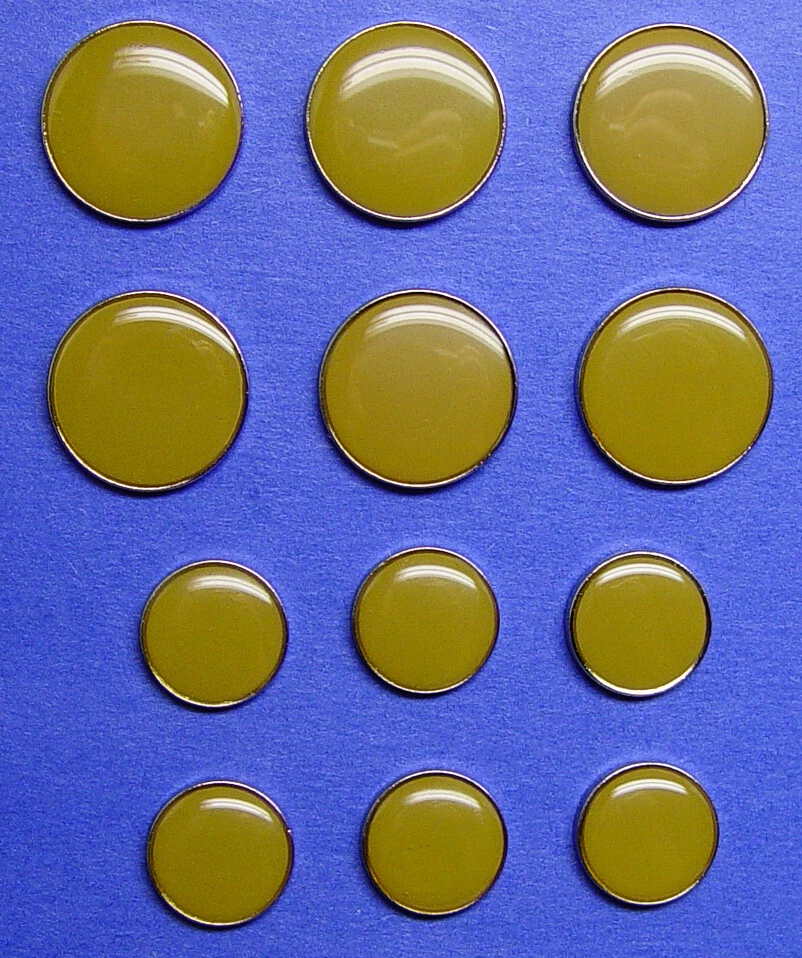12 SARTORIALE Mustard color Acrylic Faced jacket replacement buttons Good Cond.  - Image 2 of 4