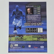 David Beckham Soccer Xbox PS1 GameBoy Advance Worthy Print Ad/Poster Promo Art