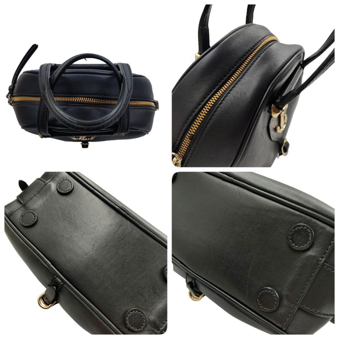Jimmy Choo Varenne 2-Way Shoulder Bag Black Leather Logo Jimmy Choo Varenne 2-Way Shoulder Bag Black Leather Logo