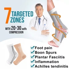 Neuropathy Socks for Unisex,Nano Comprex Ankle Sleeves Protection Elastic Socks