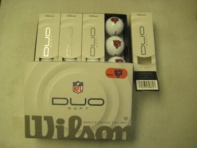 1 dz BRAND NEW 2025 Wilson Staff Duo Soft White golf balls Chicago Bears