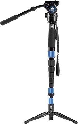 SIRUI P-324SR+VH-10X Einbeinstativ mit Standspinne und Videoneiger neuwertig
