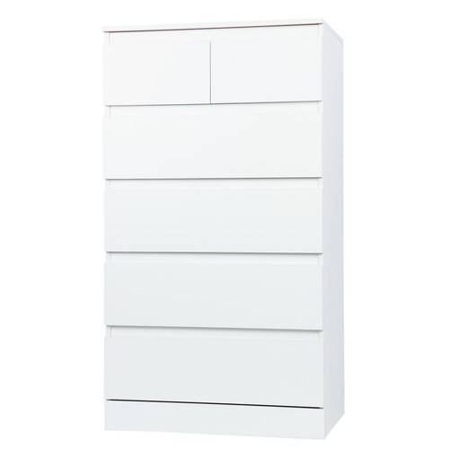 Tall Dresser for Bedroom Dresser with 6 Drawers, Chest of 6-Drawer Dresser White - Picture 15 of 17