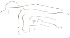 Stainless Steel Full Brake Line Kit, 73-80 Chevy/GMC K10/K20 & K15 4wd Long Bed