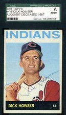 Dick Howser SGC Coa Autograph 1964 Topps Hand Signed