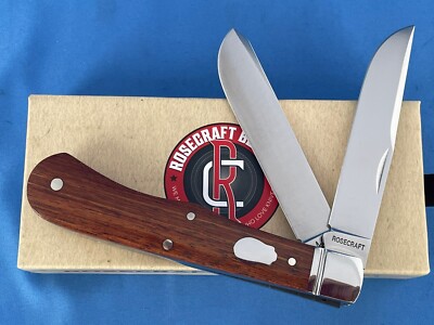 RoseCraft Blades RCT019 Cockleburr Creek Trapper Knife Rosewood D2