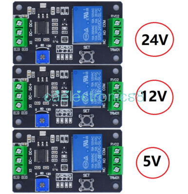 5V/12V/24V Automation Delay Multifunction Self-lock Relay Cycle Timer Module