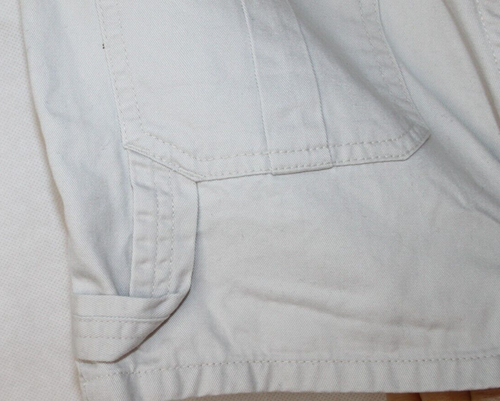 VTG 90s ARIZONA KHAKI CREAM JEAN SHORTS GIRLS SZ 14 REG 100% COTTON MULTI POCKET - Picture 14 of 15
