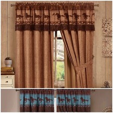 Chezmoi Collection 4-piece Southwestern Wild Horses Curtain Set w/Valance, Sheer