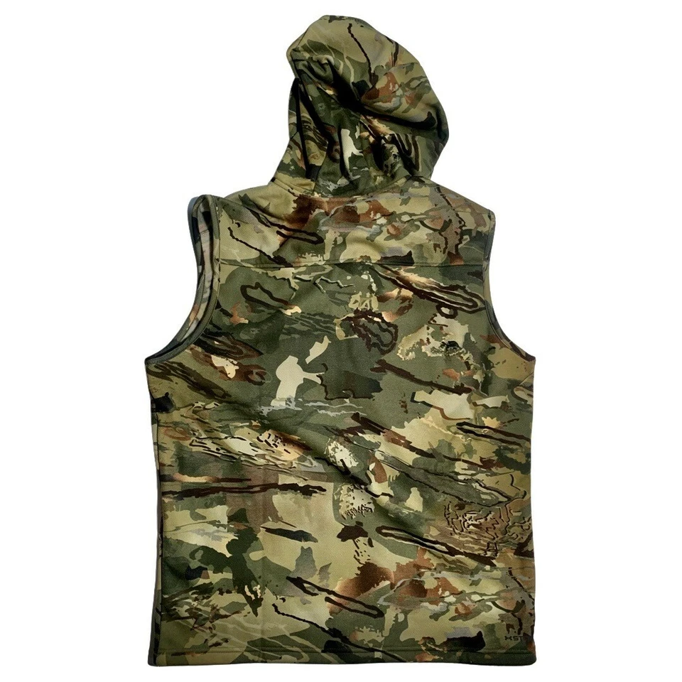 Under Armour Men's Rut Fleece Vest Hoodie Forest Camo 1356288-988 S NWT - Image 2 of 4