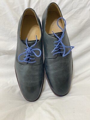 Cole Haan C12661 Williams Casual Plain Pebbled Toe Navy 