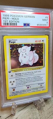 MINT PSA 9 Piepi Clefairy 5 1st Edition Base Set Holo Holographic