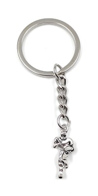 Schlüsselanhänger Keychain Silber Metall Football Spieler Player Touchdown