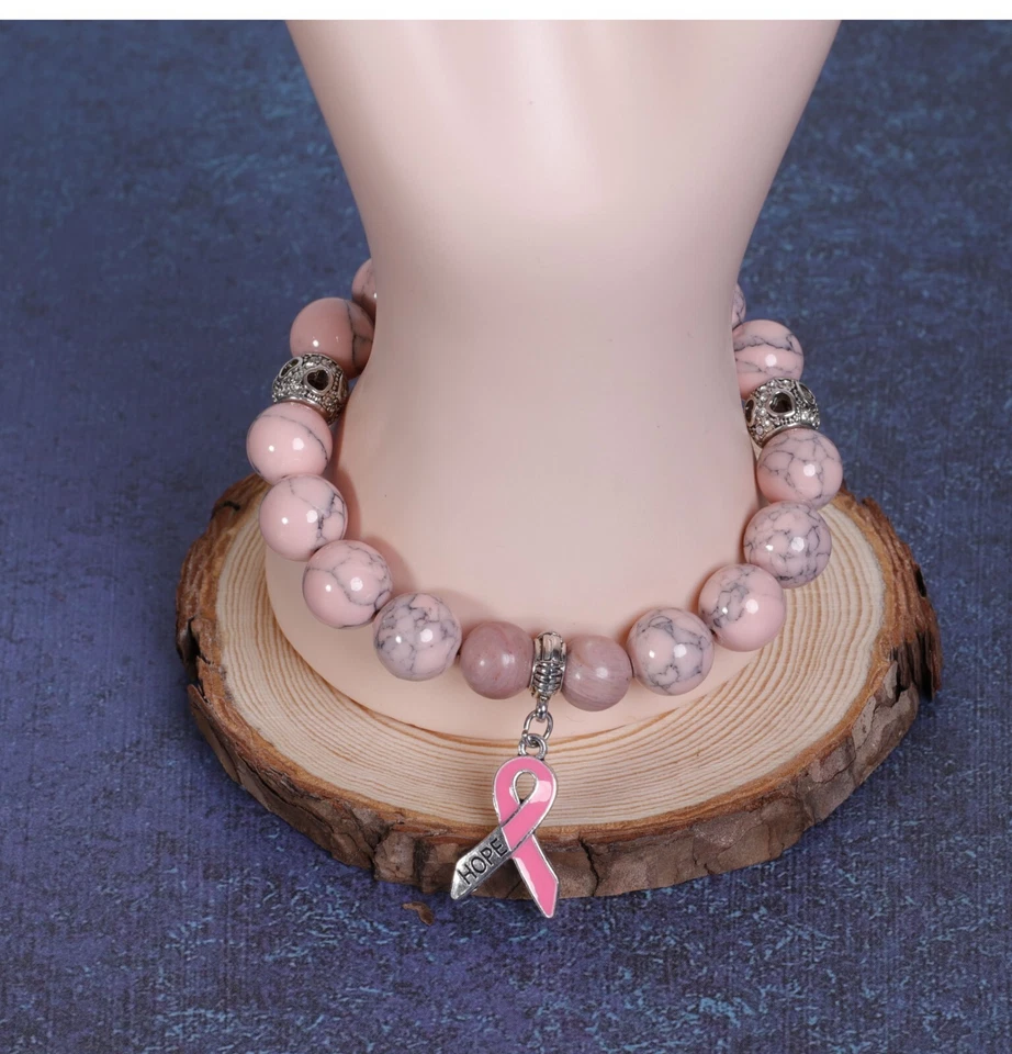 🙏 Pulsera Piedras Naturales 12 mm cuenta plata 925 y cristal murano Boho Casual Foto 2 de 4