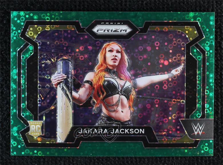 2024 Panini Prizm WWE Green Under Card Prizm 40/49 Jakara Jackson #12 Rookie RC