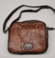 Vintage Rustic Camera Bag Genuine Leather 8x6x3 Brown With Strap 3 Compartment