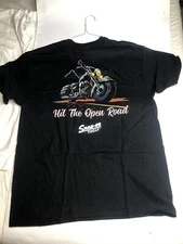 Snap On Tools Black “Hit The Open Road” Motorcycle T-Shirt - Size L - NEW