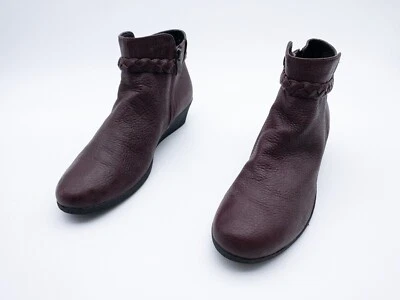 CAPRICE Femmes Bottes Bottines Cheville Cuir Rouge Taille 41 Eu Art 24429-40 - Photo 1/4
