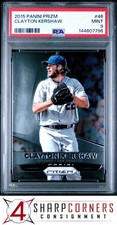 2015 PANINI PRIZM #46 CLAYTON KERSHAW DODGERS PSA 9