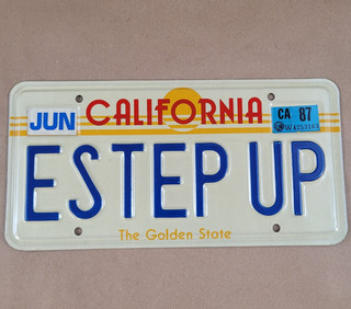 1987 California CA The Golden State License Plate Personalized ESTEP UP 12" x 6"