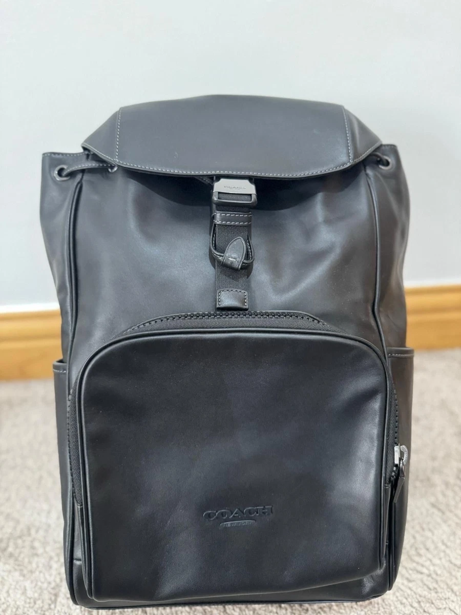 バッグ COACH Nylon Leather Backpack Black Coach Backpack Black Bags & Handbags for Women for sale | eBay UK