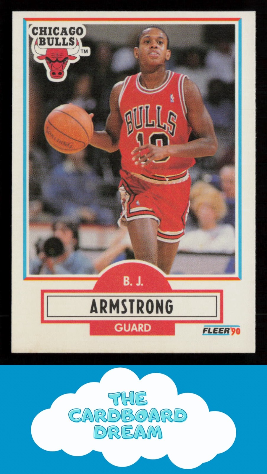 B.J. Armstrong 1990-91 Fleer #22 RC Rookie Chicago Bulls Basketball Card