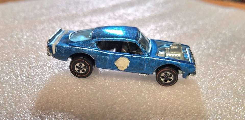 Hot Wheels 1970 Redline KING KUDA, (OC) BLUE W/ DARK INTERIOR, Bearing Style... - Image 3 of 4