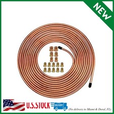 MuHize Upgraded Brake Line Tubing Kit - 25 Ft. of 3/16 Copper Coated Flexible Tu