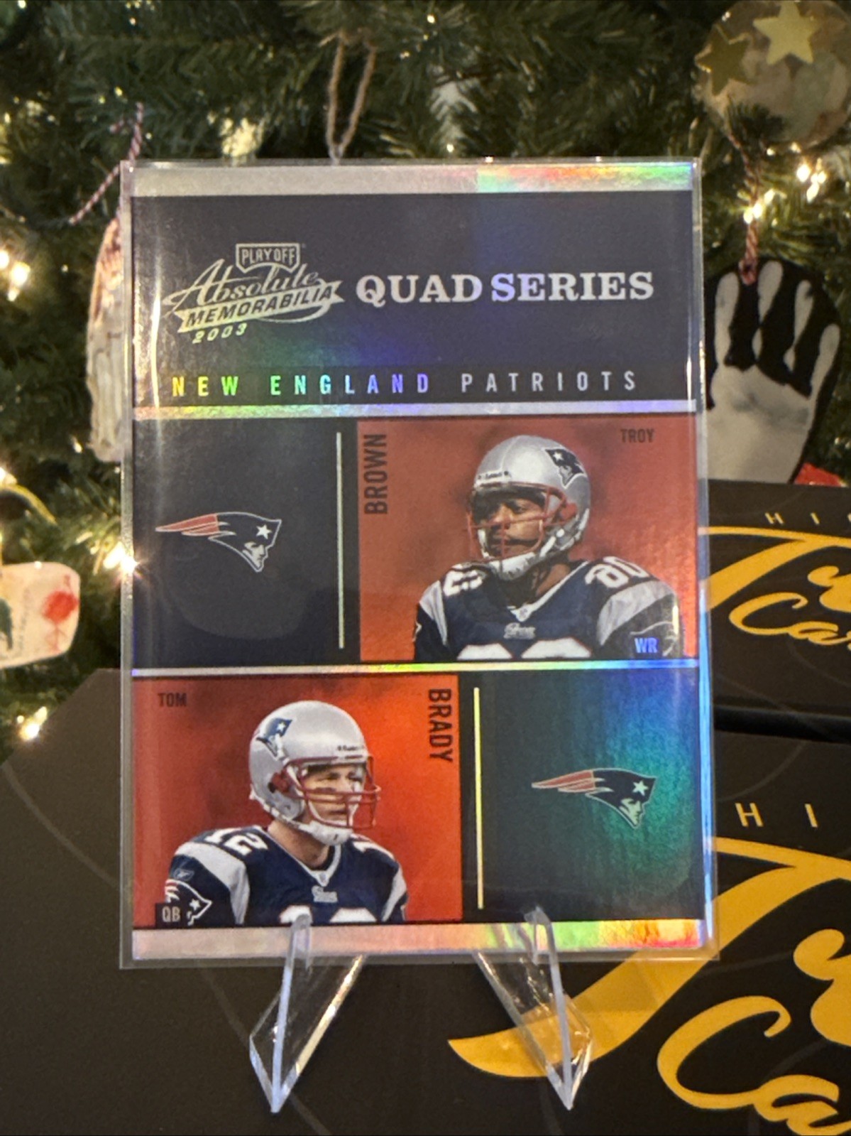 2003 Playoff Absolute Memorabilia #QS-8 Tom Brady / Quad 