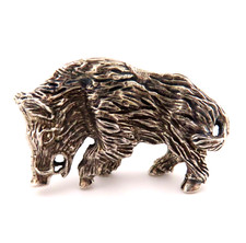 RARIT&Auml;T Silberfigur Wildschwein 800er Silber Keiler Jagd Tierfigur edel Miniatur
