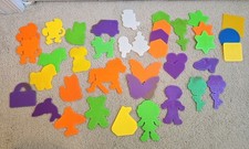 Lot Of 39 Perler Beads Pegboards Molds