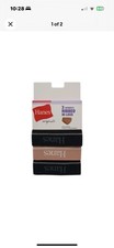 Hanes 3-pack Ribbed Hi-Leg Bikini Panties 9 2XL Black Nude TR43AS