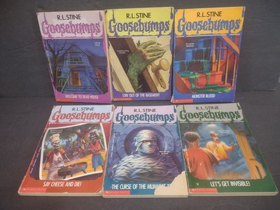 Vtg Goosebumps Books #1, 2, 3, 4, 5, 6 Welcome to Dead House R. L. Stine 
