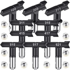 Moxweyeni 10 Pcs Reversible Airless Spray Tips Set 109 209 211 311 315 415 4...