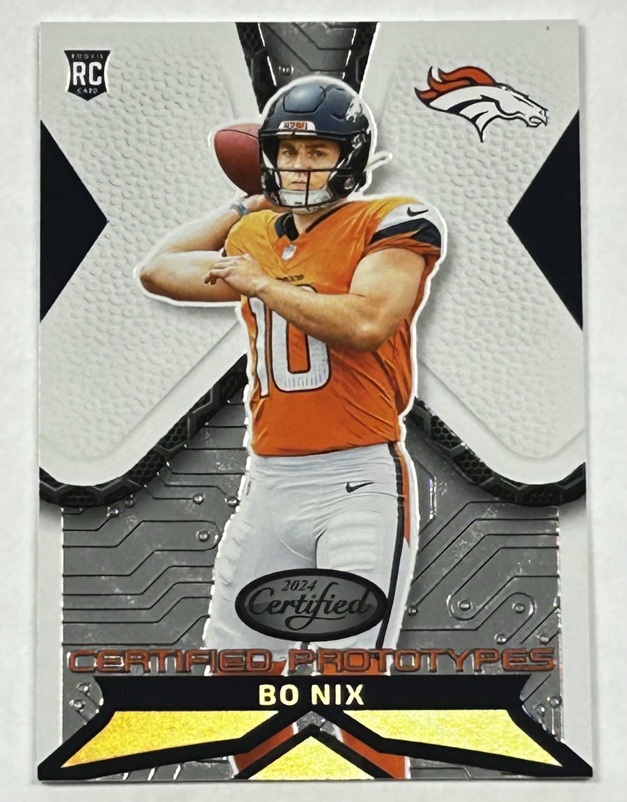 2024 Panini Certified Bo Nix Certified Prototypes #5 RC SP Rookie Case Hit