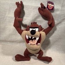 Nanco 12  Looney Tunes Red Taz Plush Tasmanian Devil Warner Bros. Toy