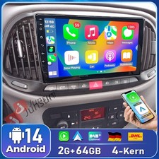 2+64G Android 14 Für Fiat Doblo 2015-2019 Autoradio Carplay GPS NAVI USB DAB+ BT