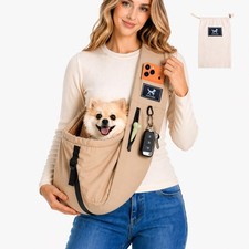 Pet Sling Carrier for Small Dogs and Cats 5-20lbs, Dog Sling with Adjustable ...