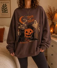 Halloween Trick or Treat Sweatshirt Spooky Cute