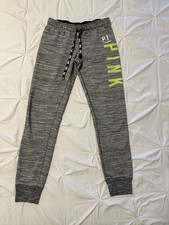 Victoria's Secret Pink Marled Vintage Y2K Lowrise Cropped Sweatpants XS Logo