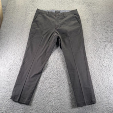 Banana Republic Mason Pant Mens 36x28 Gray Cotton Chino Preppy Business Career