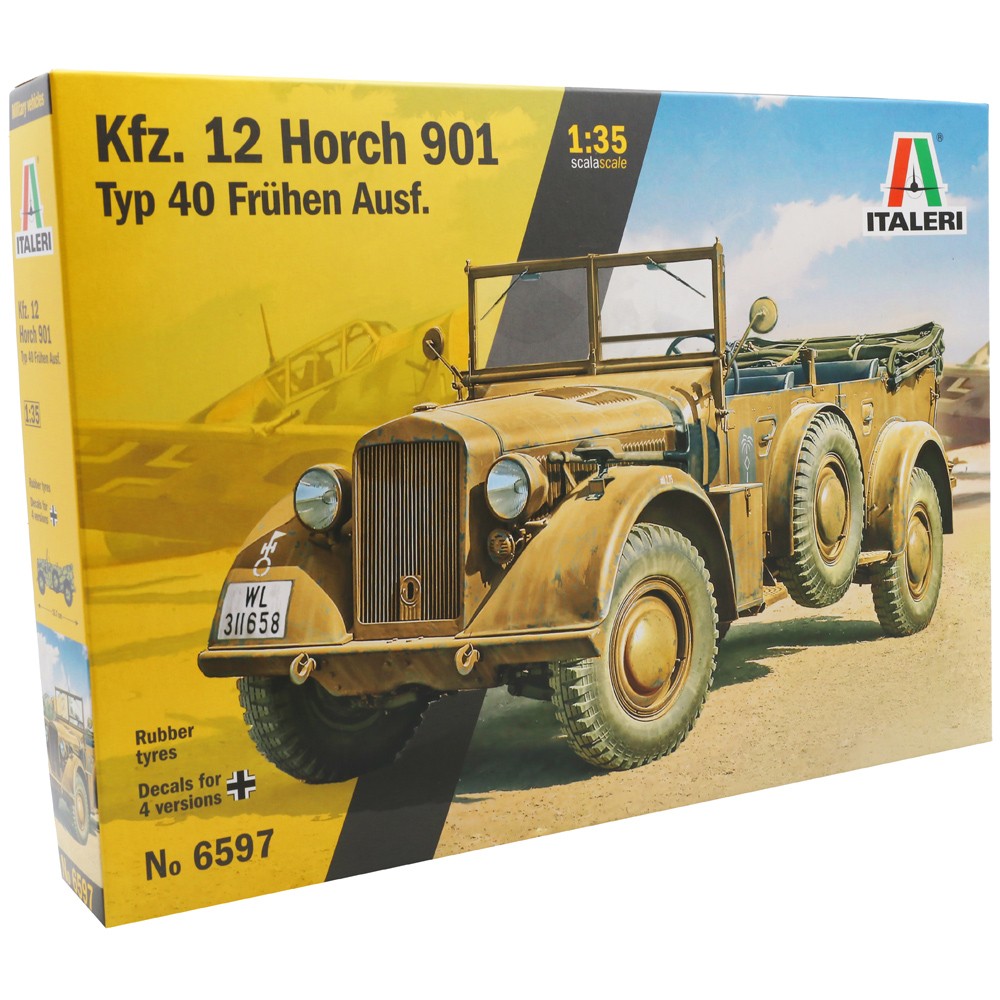 Italeri 1/35 Model Kit Kfz 12 Horch 901 Typ 40 German Military Truck