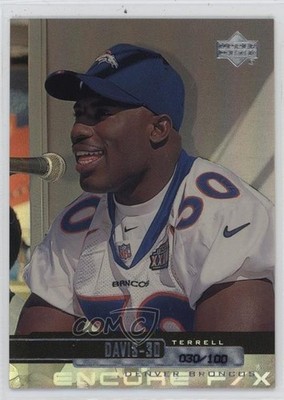 1999 Upper Deck Encore F/X 30/100 Terrell Davis #54 HOF 0v2
