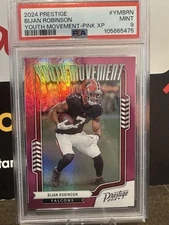 2024 Panini Prestige Xtra Points Pink /25 Bijan Robinson * Youth Movement * PSA