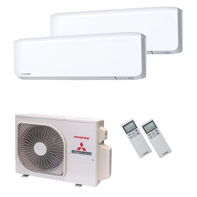Mitsubishi Heavy Klimaanlage SRK-ZS-WF Multisplit Set mit 2 x 2,5 kW Weiß A++/A+